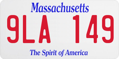 MA license plate 9LA149