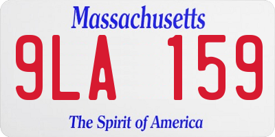 MA license plate 9LA159