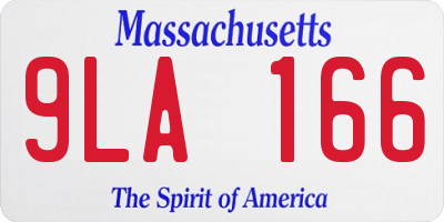 MA license plate 9LA166