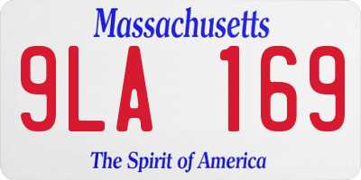 MA license plate 9LA169