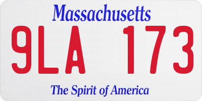 MA license plate 9LA173