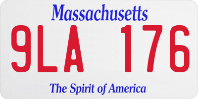 MA license plate 9LA176