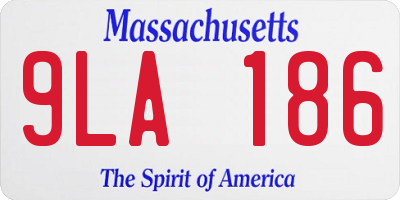 MA license plate 9LA186