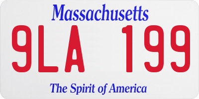 MA license plate 9LA199