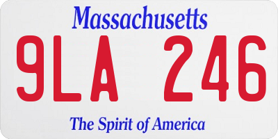MA license plate 9LA246