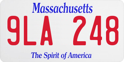 MA license plate 9LA248