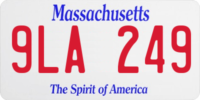 MA license plate 9LA249