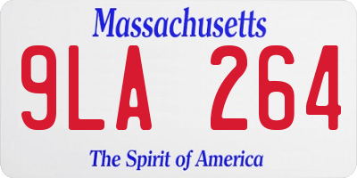 MA license plate 9LA264