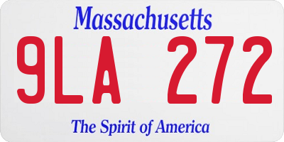 MA license plate 9LA272