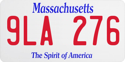 MA license plate 9LA276