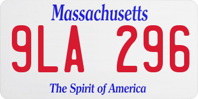 MA license plate 9LA296