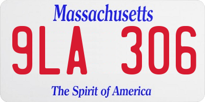 MA license plate 9LA306