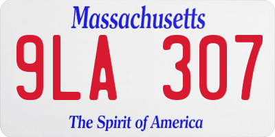 MA license plate 9LA307