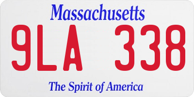 MA license plate 9LA338