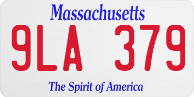 MA license plate 9LA379