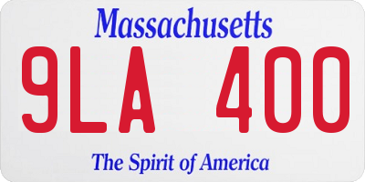 MA license plate 9LA400