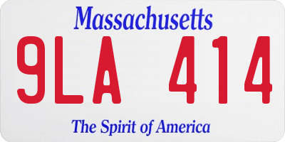 MA license plate 9LA414