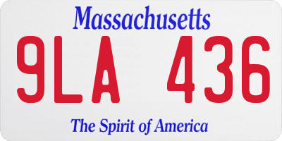 MA license plate 9LA436