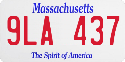 MA license plate 9LA437