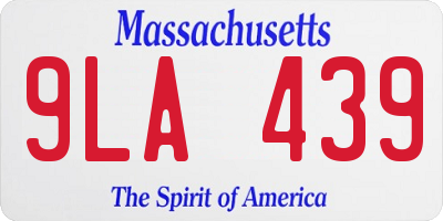 MA license plate 9LA439