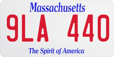MA license plate 9LA440