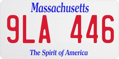 MA license plate 9LA446