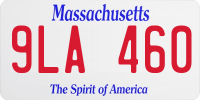 MA license plate 9LA460