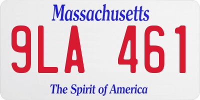 MA license plate 9LA461