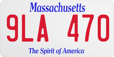 MA license plate 9LA470