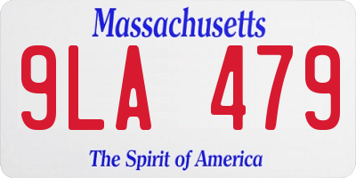 MA license plate 9LA479