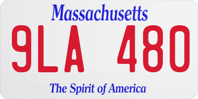 MA license plate 9LA480