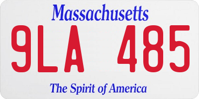 MA license plate 9LA485