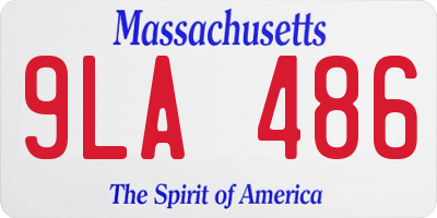 MA license plate 9LA486