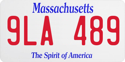 MA license plate 9LA489