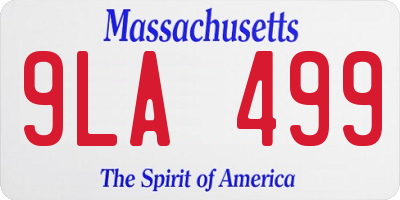 MA license plate 9LA499