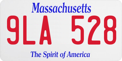 MA license plate 9LA528