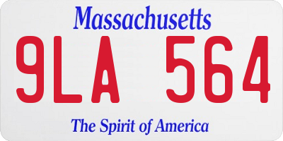 MA license plate 9LA564