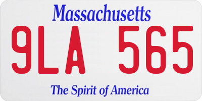 MA license plate 9LA565