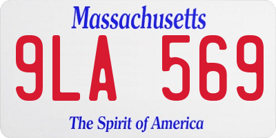MA license plate 9LA569