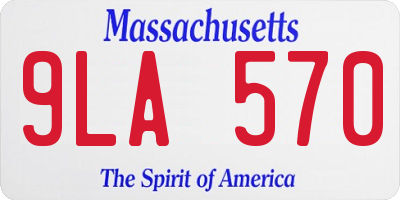 MA license plate 9LA570