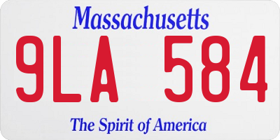 MA license plate 9LA584