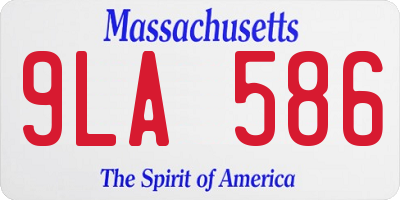 MA license plate 9LA586