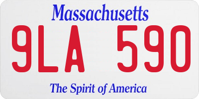 MA license plate 9LA590