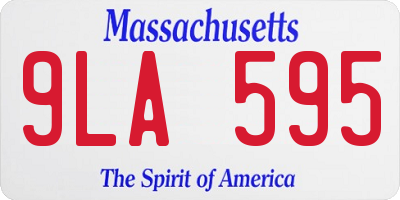MA license plate 9LA595