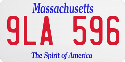 MA license plate 9LA596
