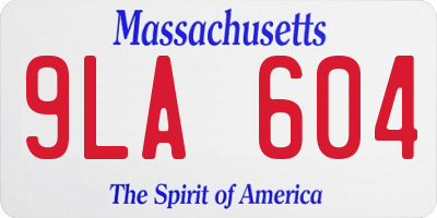 MA license plate 9LA604