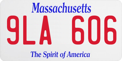 MA license plate 9LA606