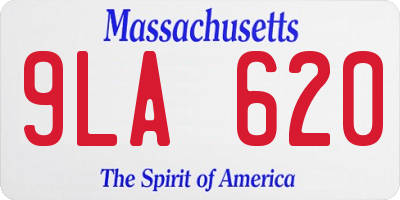 MA license plate 9LA620