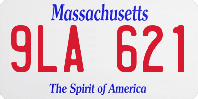 MA license plate 9LA621