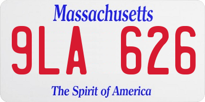 MA license plate 9LA626